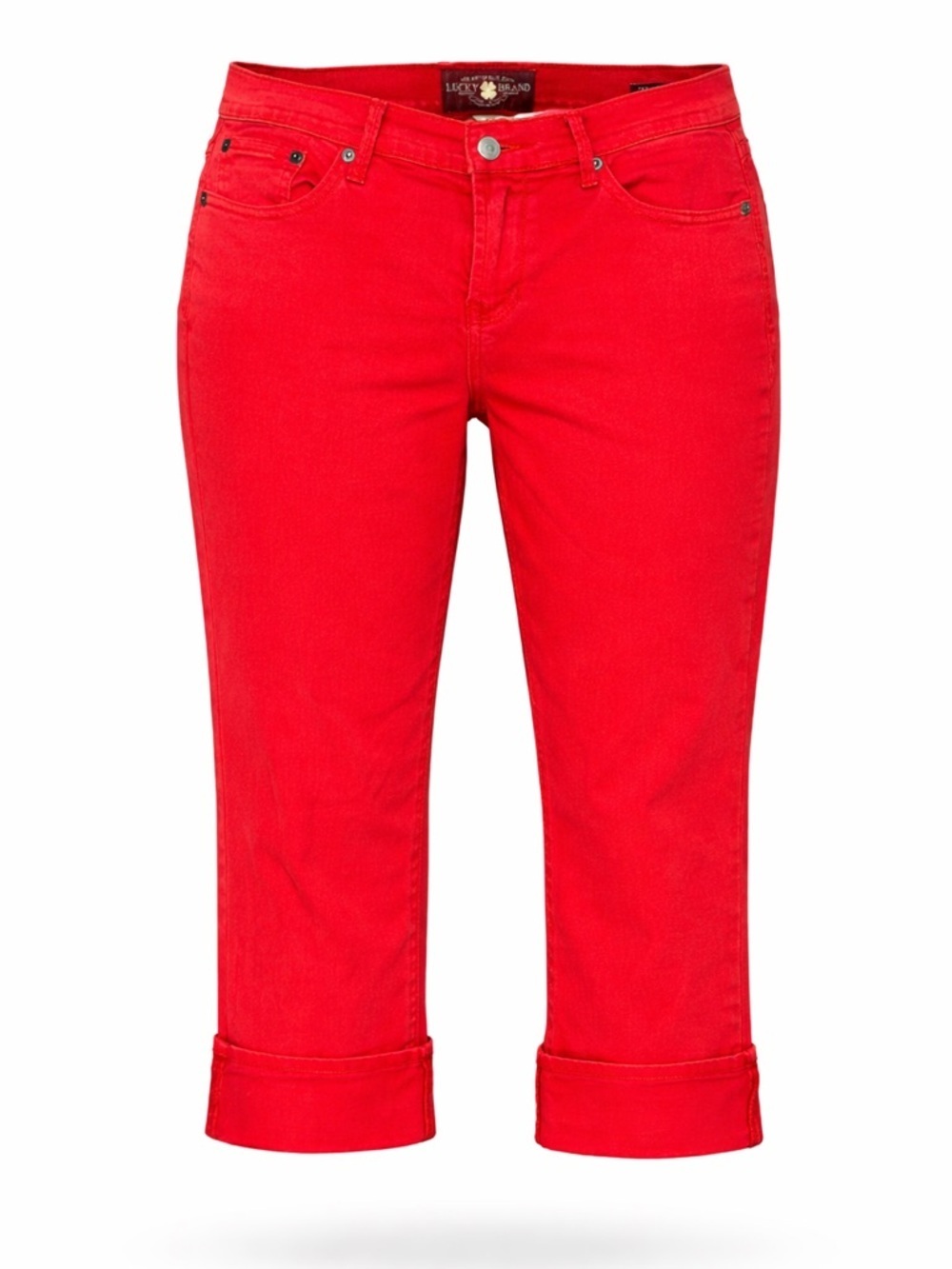 Lucky Brand Red Cropped Jeans Sweet Crop Mid Rise Stretch Size 29